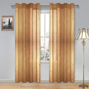 Wood Printed Pattern Print Design 05 Gauze Curtain
