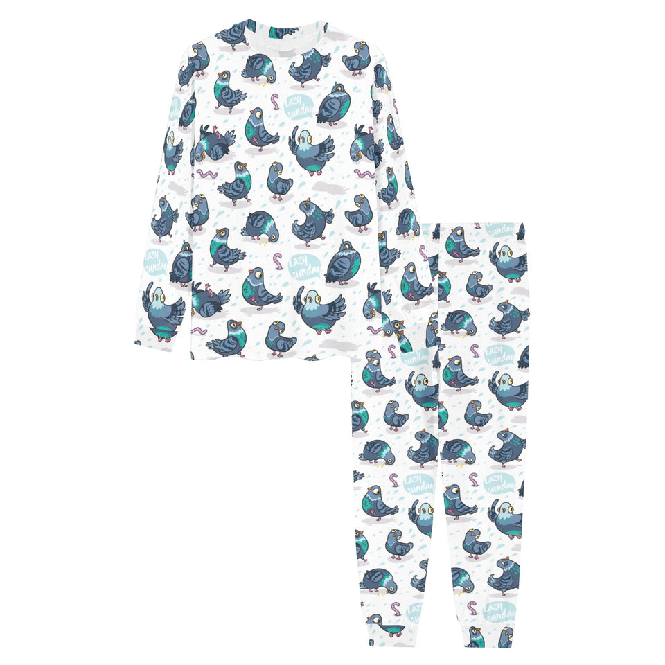 Pigeon Pattern Print Design 02 Men's All Over Print Pajama