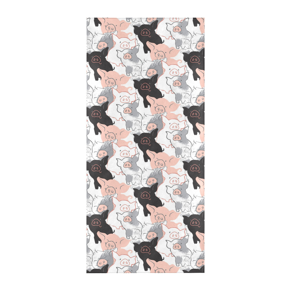 Pig Pattern Print Design 05 Beach Towel