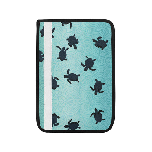 Sea turtle with blue ocean backgroud Car Seat Belt Cover