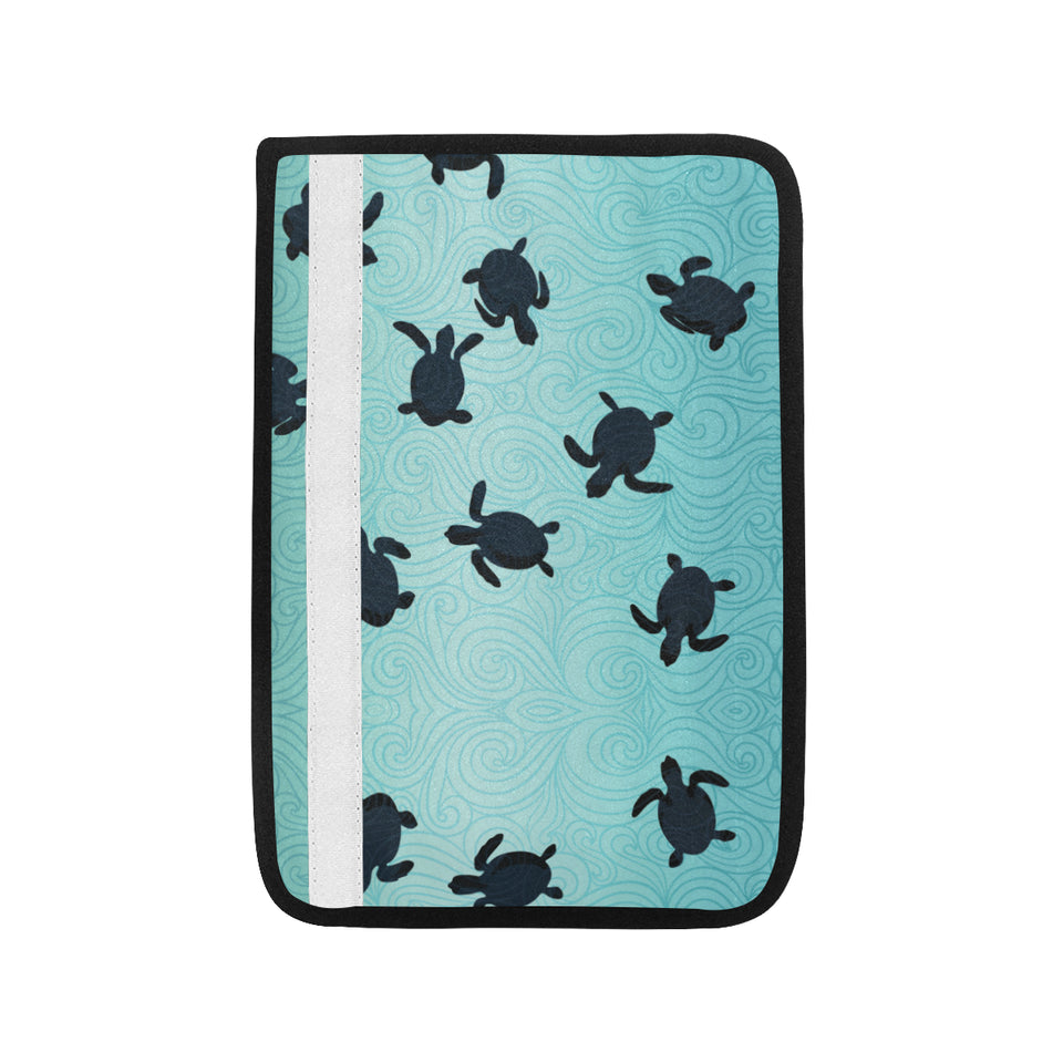 Sea turtle with blue ocean backgroud Car Seat Belt Cover