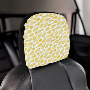 Potato Chips Pattern Print Design 02 Car Headrest Cover