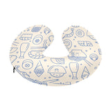Cute sushi icon pattern U-Shaped Travel Neck Pillow