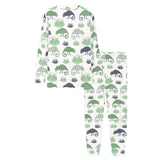 Chameleon lizard succulent plant pattern Women's All Over Print Pajama Set