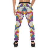 Colorful crow illustration pattern Unisex Casual Sweatpants