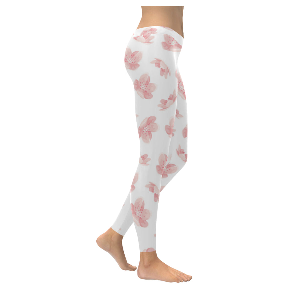 Pink sakura cherry blossom pattern Women's Legging Fulfilled In US