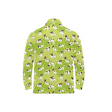 Jack Russel Pattern Print Design 01 Men's Long Sleeve Polo Shirt