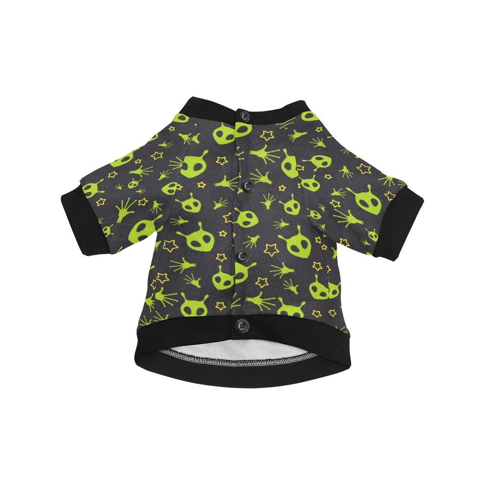 Alien Pattern Print Design 02 All Over Print Pet Dog Round Neck Fuzzy Shirt