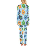 Alien Pattern Print Design 04 Women's Long Pajama Set