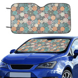 Gear Pattern Print Design 05 Car Sun Shade