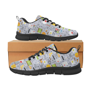 Math Pattern Print Design 04 Men's Breathable Sneakers ( Model 055)