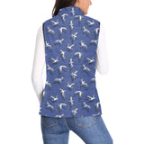Seagull Pattern Print Design 03 Women's Padded Vest