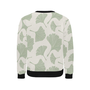 Ginkgo leaves pattern Men's Crew Neck Sweatshirt