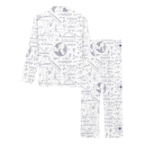 Math Pattern Print Design 03 Women's Long Pajama Set