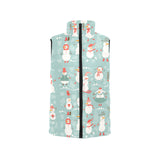 Cute snowman pattern Women's Padded Vest