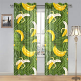 Banana Palm Leaves pattern Gauze Curtain