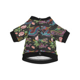 Dragons flower pattern All Over Print Pet Dog Round Neck Fuzzy Shirt