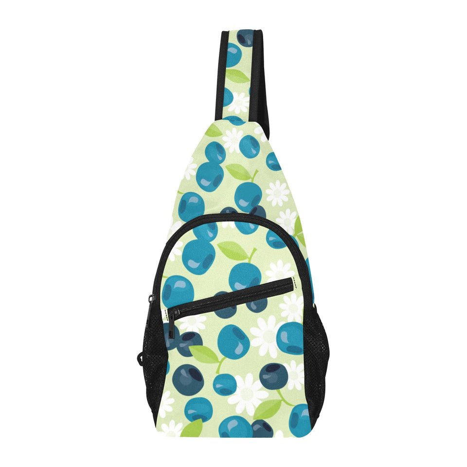 blueberry flower pattern All Over Print Chest Bag