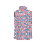 Blue Red Eiffel Tower Pattern Print Design 02 Men's Padded Vest