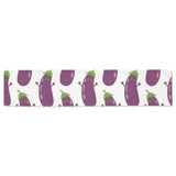 Eggplant Pattern Print Design 01 Table Runner
