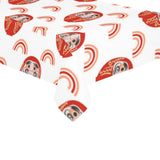 Daruma japanese wooden doll design pattern Tablecloth