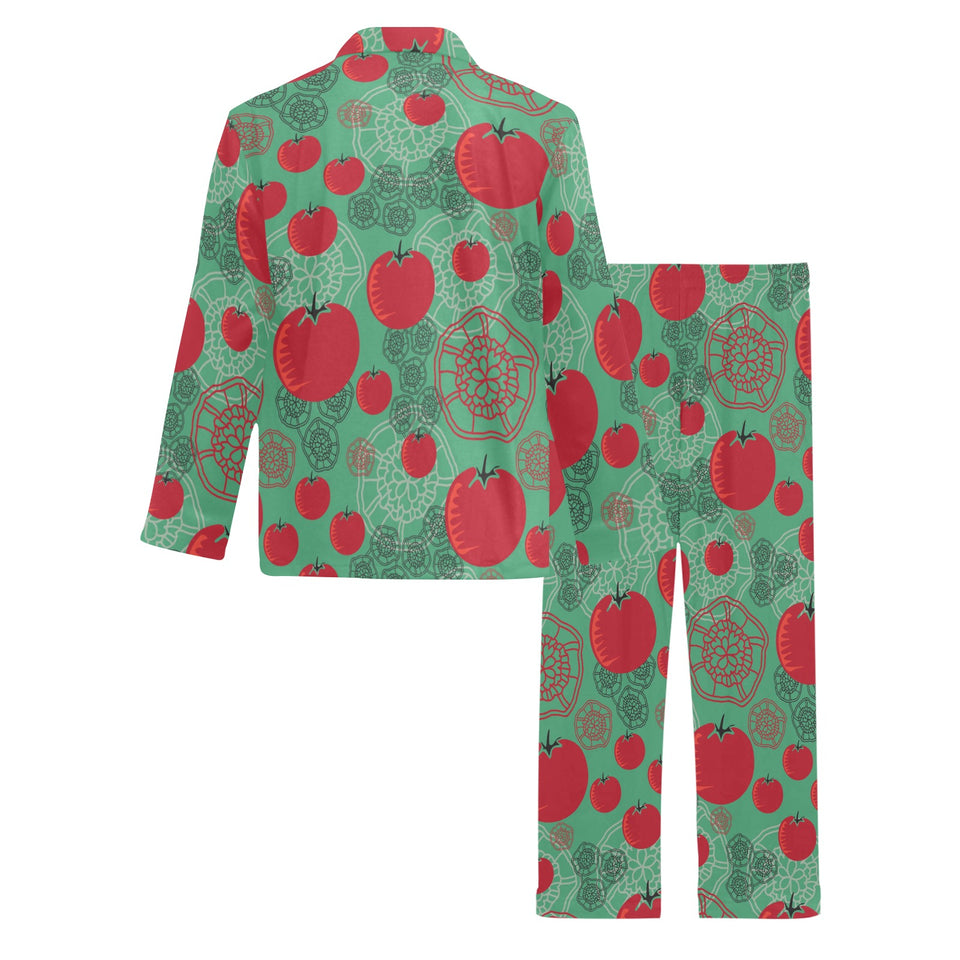Tomato design pattern Men's Long Pajama Set