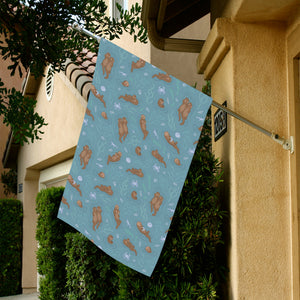 Sea otters pattern House Flag Garden Flag