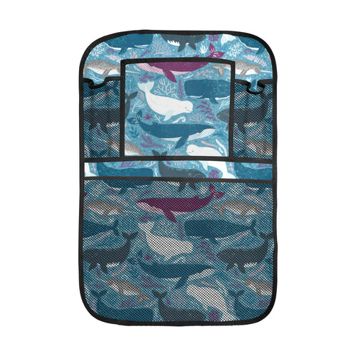 Whale design pattern Car Seat Back Organizer
