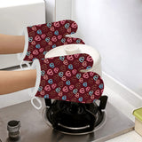 Pretzels Pattern Print Design 05 Heat Resistant Oven Mitts