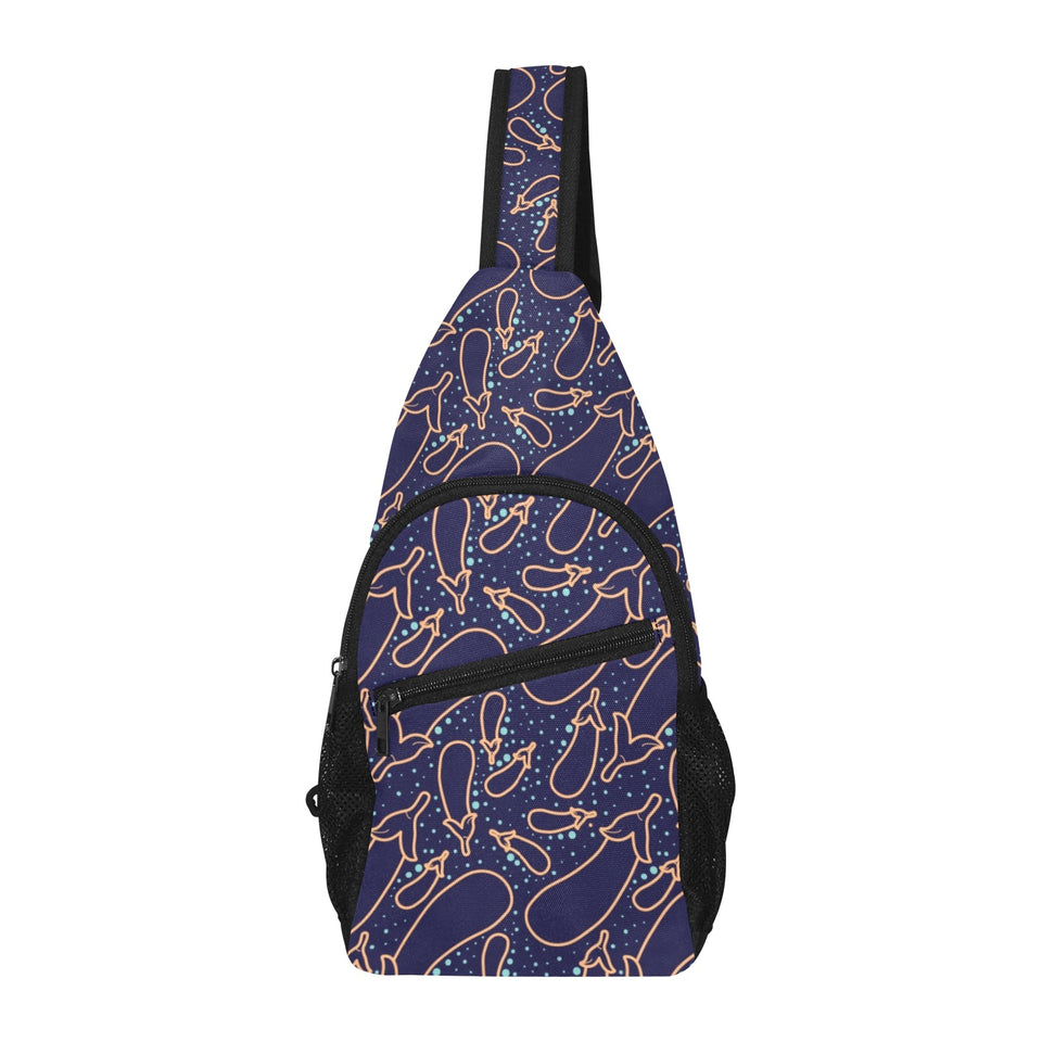 Eggplant Pattern Print Design 04 All Over Print Chest Bag