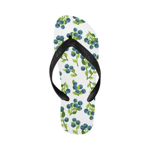 blueberry white background Unisex Flip Flops