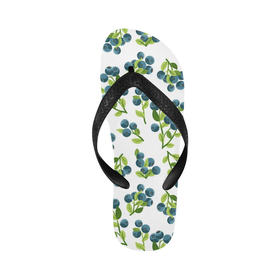 blueberry white background Unisex Flip Flops