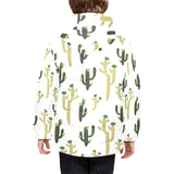 Cute cactus pattern Kids' Boys' Girls' Padded Hooded Jacket