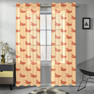 Sausage Pattern Print Design 03 Gauze Curtain