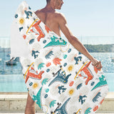 Cute Crocodile Pattern Beach Towel