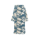 Sea turtle Polynesian Tribal design pattern Blanket Robe with Sleeves