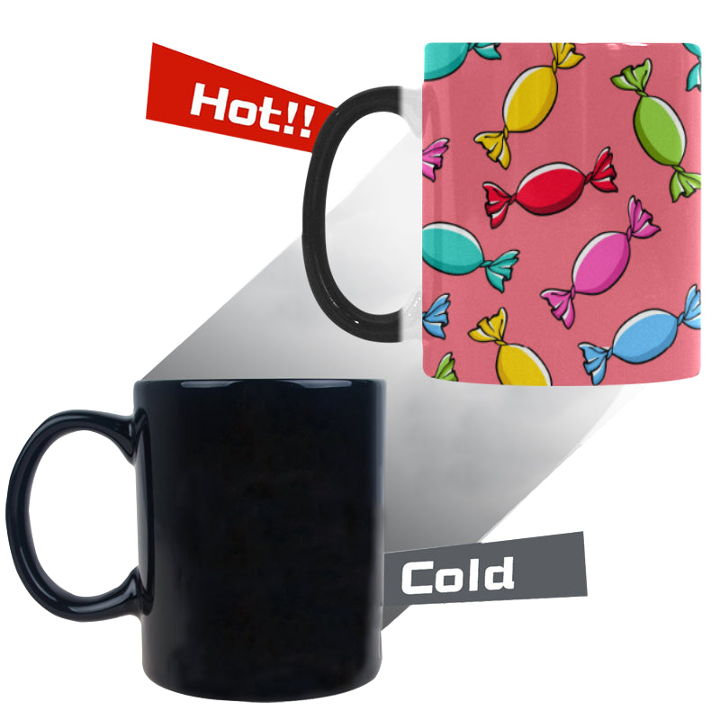 Colorful wrapped candy pattern Morphing Mug Heat Changing Mug