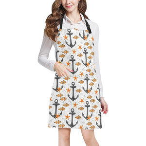 Clown Fish Pattern Print Design 02 All Over Print Adjustable Apron