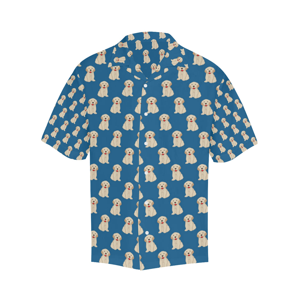 Golden Retriever Pattern Print Design 03 Men's All Over Print Hawaiian Shirt (Model T58)