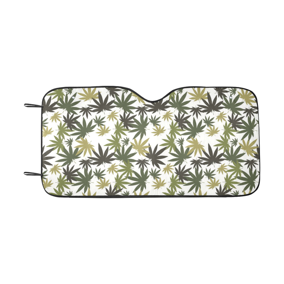 Canabis Marijuana Weed Pattern Print Design 05 Car Sun Shade