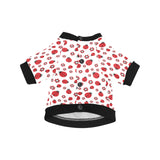 Ladybug Pattern Print Design 04 All Over Print Pet Dog Round Neck Fuzzy Shirt
