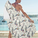 Pigeon Pattern Print Design 04 Beach Towel