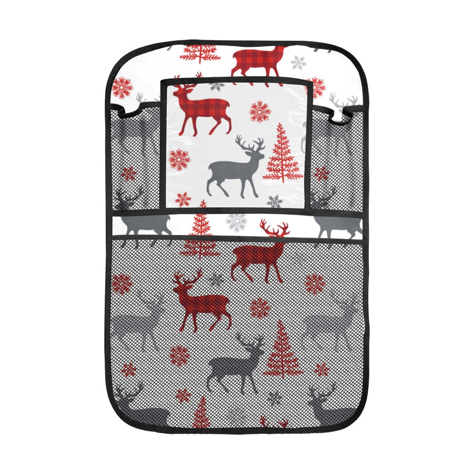 Deer tree snowflakes chrismas pattern Car Seat Back Organizer
