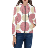Circle indian pattern Women's Padded Hooded Jacket