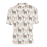Llama Alpaca pattern Men's All Over Print Polo Shirt