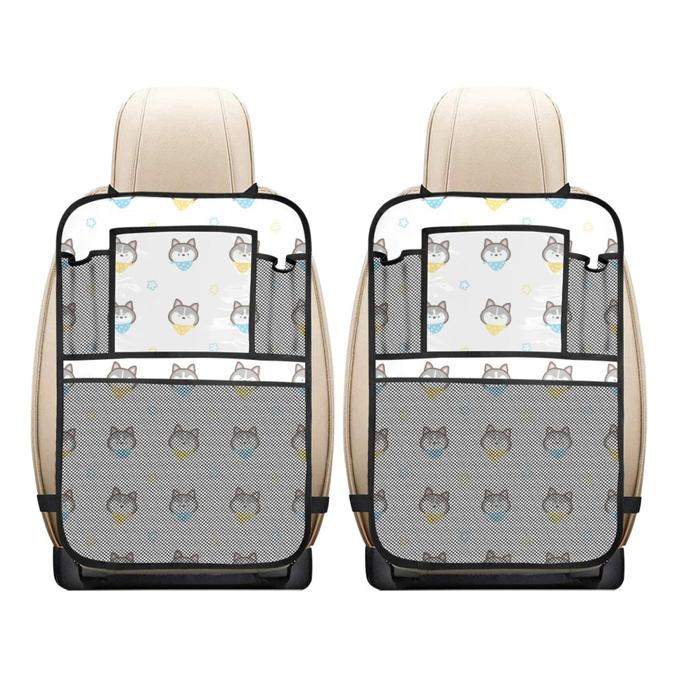 Cute Siberian Husky pattern Car Seat Back Organizer