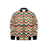 zigzag chevron colorful pattern Kids' Boys' Girls' Bomber Jacket
