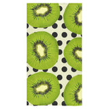 kiwi black dot background Bath Towel