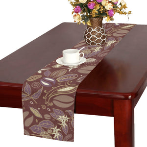Coffee bean flower pattern Table Runner