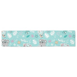 Cute koalas blue background pattern Table Runner